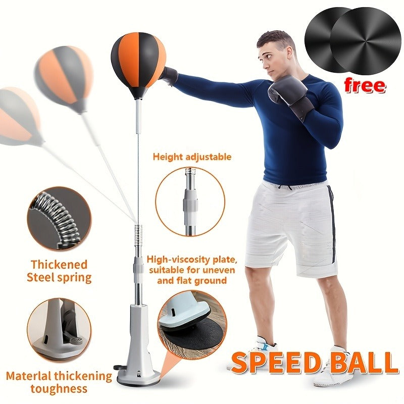 Adjustable Floor-Standing Boxing Reflex Ball with Four Equipment Options and 143–165 cm Height Range