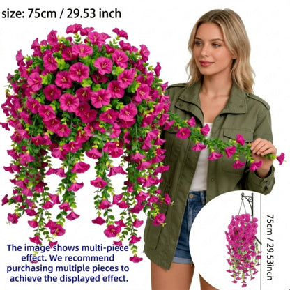 Three-Piece Artificial Rose Vine Garland with 216 Listed Flowers in Twelve Exact Color Combinations
