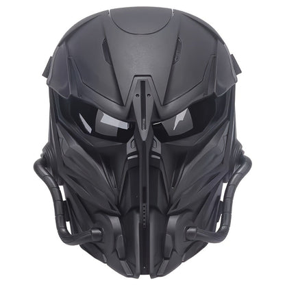 Punisher Skull Cyberpunk Face Mask – Breathable Sci-Fi Futuristic Half Mask for Halloween Cosplay, Rave Bar Club Music Festival, Photo Prop & Gift for Men Adults, Cool Collectible Accessory