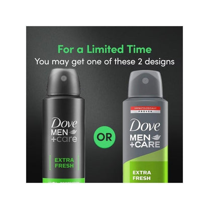 Dove Men+Care Extra Fresh Antiperspirant Spray, 150 ml Cans with Three-Pack or Six-Pack Checkout Options