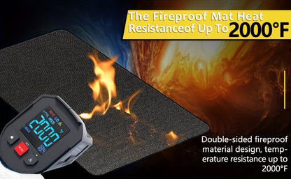 Grill Mat Fire Resistant BBQ Pad, Oversized Under Grill Mat 2000°F Heat Resistant, Oil-Resistant Deck Protector for Outdoor Grilling