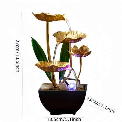 Indoor Tabletop Fountain Desktop Water Feature, Small Relaxing Flowing Water Fountain for Living Room, Bedroom, Office & Spa, Calming Zen Decor & Unique Housewarming Gift