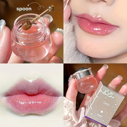 Three-Piece Squalane Lip Care Kit with Cherry Lip Balm, Lip Oil Primer and Overnight Mask for Daily Use