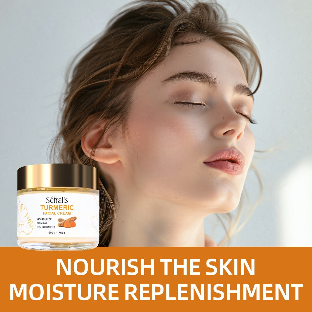 Three-Piece Turmeric-Labeled Skin Care Set with 100 g Soap, 50 g Cream and 1.01 oz Oil for Daily Routines