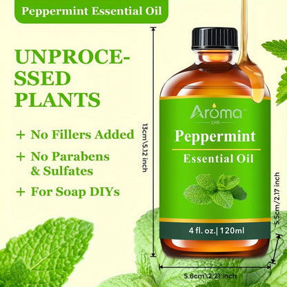 Essential Oils for Diffuser Peppermint Lavender Lemon Eucalyptus & Coconut Vanilla — Pure Fragrance Oils for Humidifier Candles Car Air Freshener 0.34oz to 4.06oz