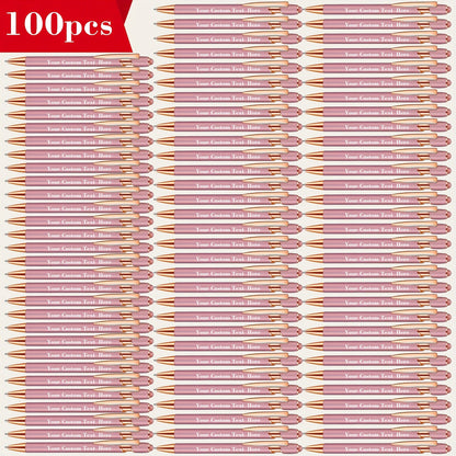 Custom Engraved Ballpoint Pen Set 100pcs, Personalized Metal Luxury Pens Bulk, Engraved Writing Instruments for Wedding, Corporate Gifts, Graduation, Birthday, Christmas, Anniversary & Party Favors – Red, Black, Purple, Gold, Blue