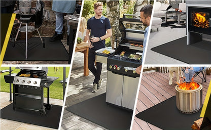 Grill Mat Fire Resistant BBQ Pad, Oversized Under Grill Mat 2000°F Heat Resistant, Oil-Resistant Deck Protector for Outdoor Grilling
