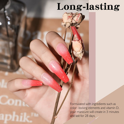 Dip Powder Nail Kit with NOCIS Label, Six 10g Thermal Color-Shift and Mixed Glitter Powder Jars