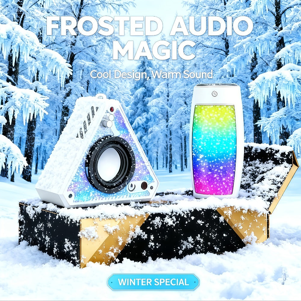 Portable Bluetooth Speaker Triangular Rechargeable Model with Subwoofer and Six Retained Pack Options