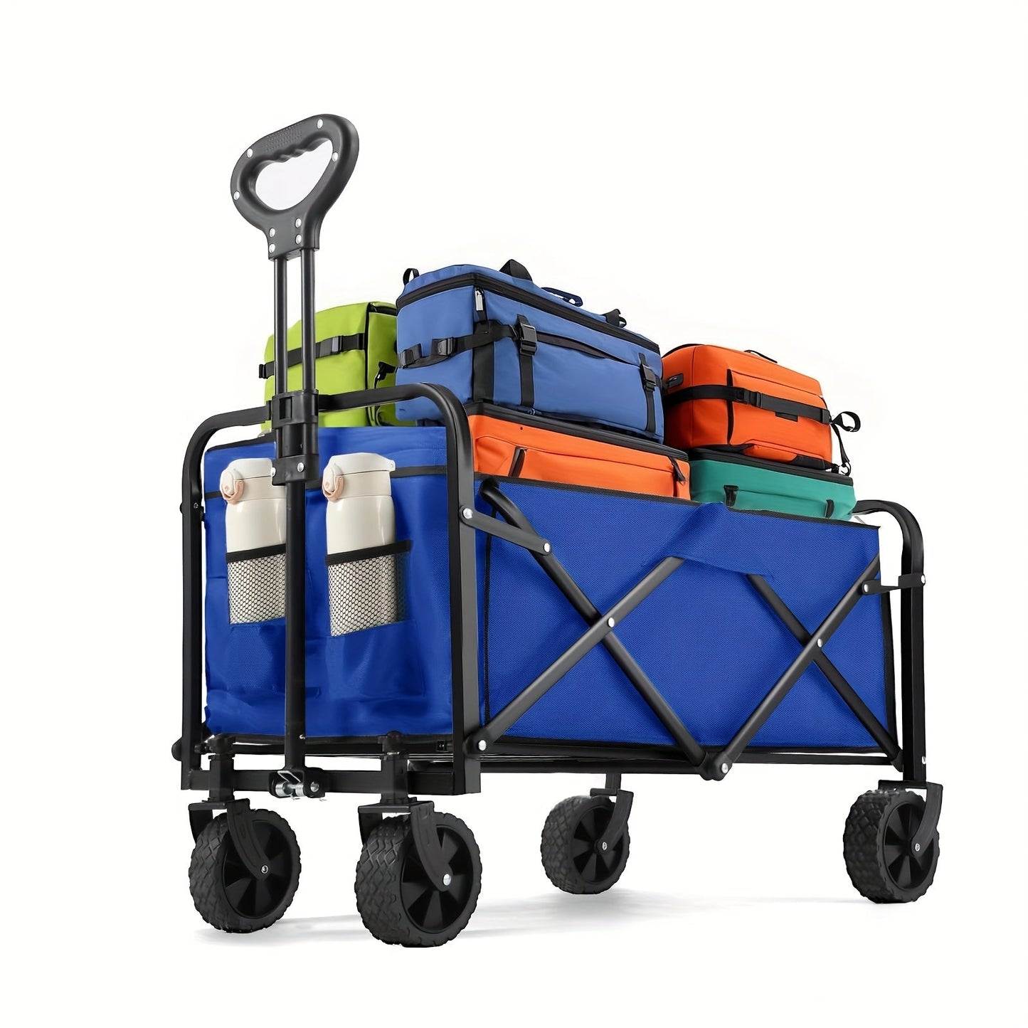 Folding Wagon Heavy Duty | Garden Cart Beach Wagon Camping Utility Outdoor Cart
