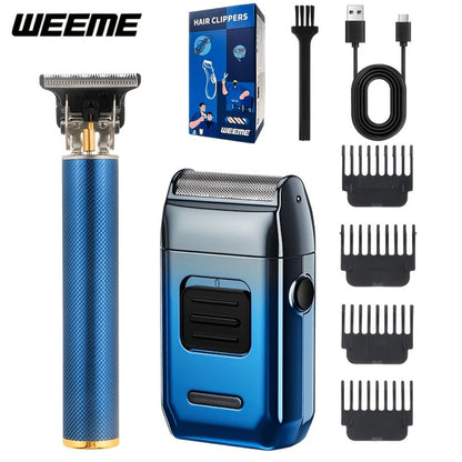 Hair Clippers & Trimmers WEEME Two- or Four-Piece Sets with USB Charging, Guide Combs and Five Source Options