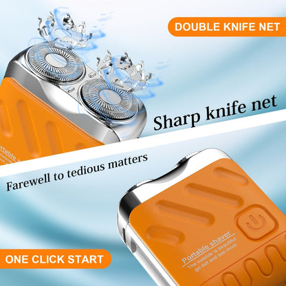 Portable Mini Electric Shaver for Men Dual Floating Blade USB Rechargeable – Cordless Travel Shaver Waterproof & Digital Display Upgrade Multiple Colors, Great Gift for Him