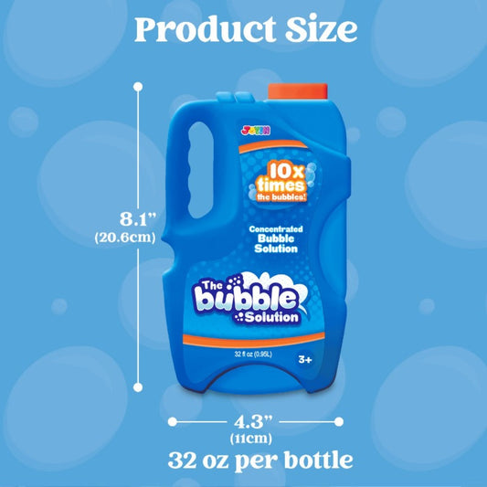 32oz Bubble Solution Refill Concentrate – Makes 2.5 Gallons, Compatible with Bubble Machines, Wands & Blowers, Non-Toxic Kids Outdoor Party Toy, Perfect for Birthdays, Weddings & Summer Fun