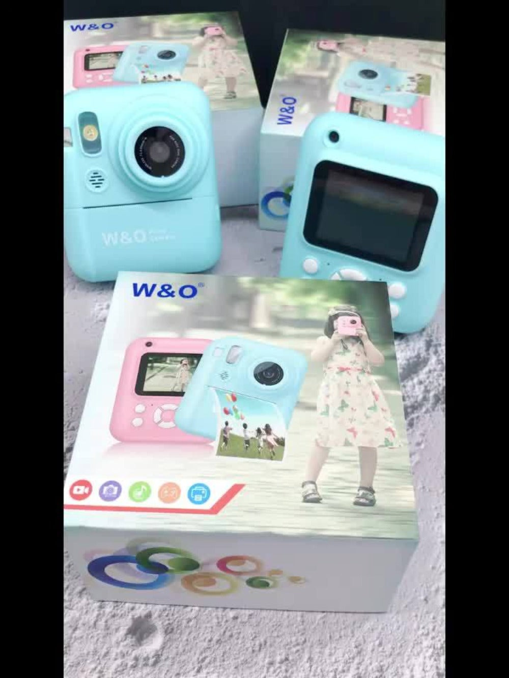 Instant Print Digital Camera for Kids Ages 3-12, 1080P, 2.4" Screen, 3 Rolls Print Paper & 32GB Card Included
