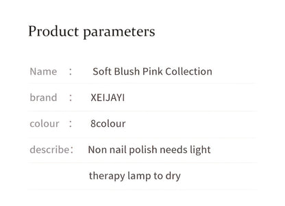 Gel Nail Polish – Set 8 Colors Semi-Permanent Soak-Off LED Cure Long-Lasting Manicure Kit - 0.51oz Each Bottle Gentle Pink Shades…