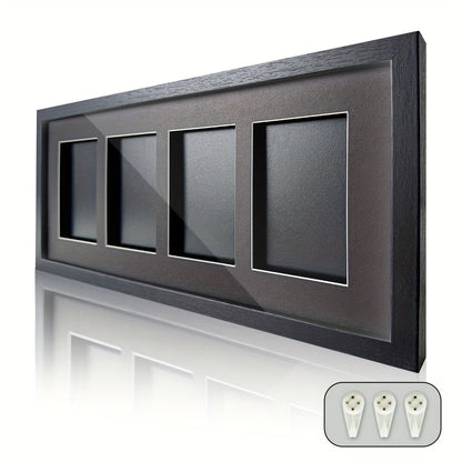 Wall-Mounted Trading Card Display Frame with Wood-Fiber Construction and 1, 2, 4, 6 or 10 Grid Options