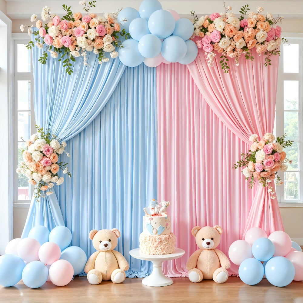 Two-Piece Photography Backdrop Curtain Set, 59 x 118 Inches per Panel, with Rod Pockets and Color Options