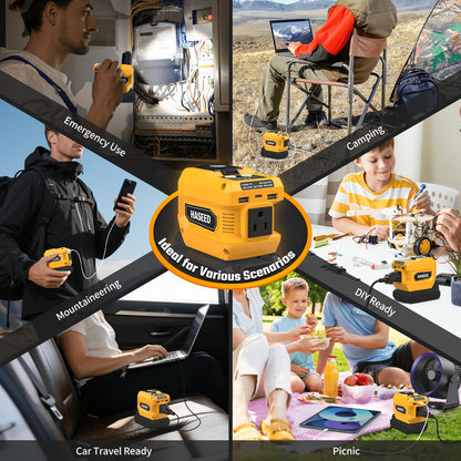Power Inverter | DeWalt Milwaukee Battery 110V AC USB LED Work Light