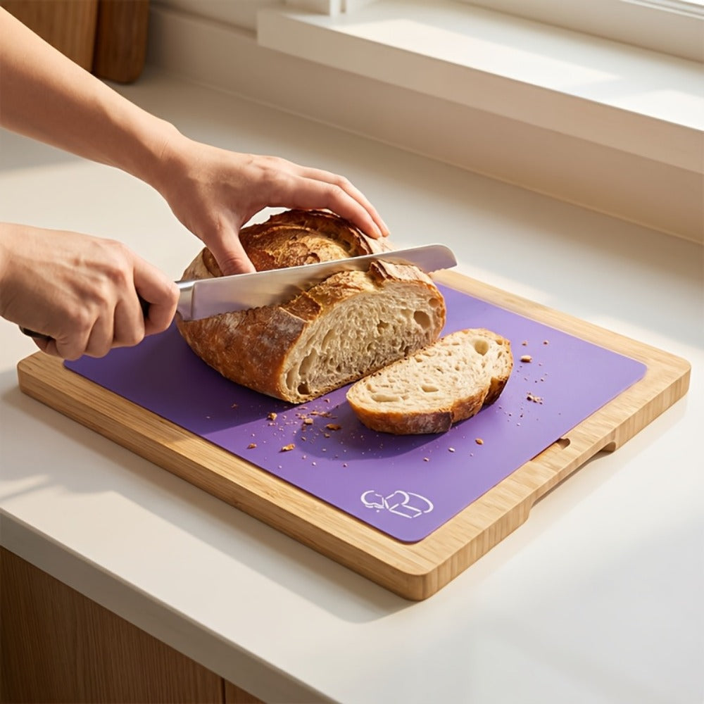 Bamboo Cutting Board Set with Six Color-Coded Flexible Prep Mats and One-Piece or Seven-Piece Options