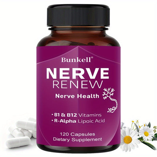Neurohealth Supplement with Vitamins B1 & B12 – Brain, Nerve & Energy Support Premium Formula for Women & Men, 120 Capsules 60-Day Supply