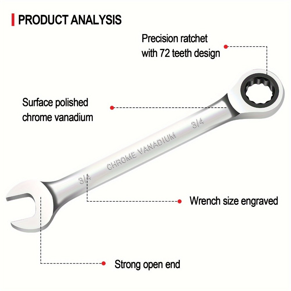 Twenty-Two-Piece SAE and Metric Combination Ratcheting Wrench Set with Storage Bag for Workshop Use