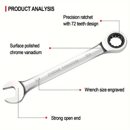 Twenty-Two-Piece SAE and Metric Combination Ratcheting Wrench Set with Storage Bag for Workshop Use