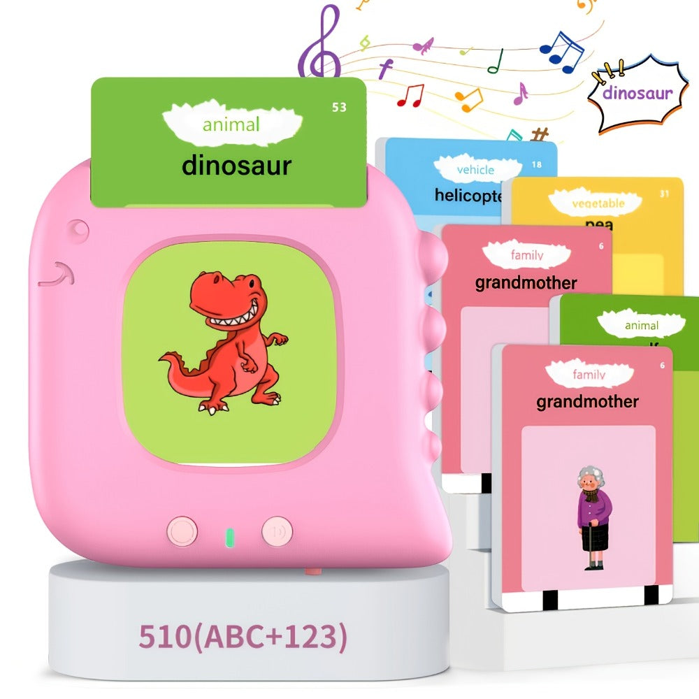 Talking Flash Cards for Kids 224 & 510 Words — Electronic Language Learning Device for Preschoolers Ages 3-6, Speech Therapy Toy, Autism Sensory Educational Gift Boys Girls