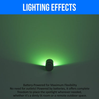 Twenty-Pack Mini LED Accent Spotlights with Adhesive Mounts and Green, Red, Blue or RGB Options