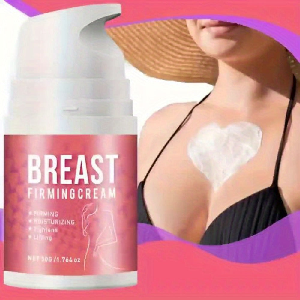 Body Cream 50g Pump Bottle with Jojoba Oil, Honey, Caffeine and Shea Butter for Bust and Chest Massage