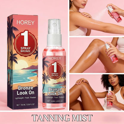 Strawberry-Scented Self-Tanning Spray 100ml in Clear Pump Bottle for Gradual Body Color Application