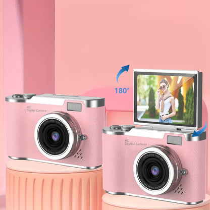 Digital Camera 1080P Model LK007 with 2.4-Inch Flip Screen, 32GB Card, Rechargeable Battery and Three Colors