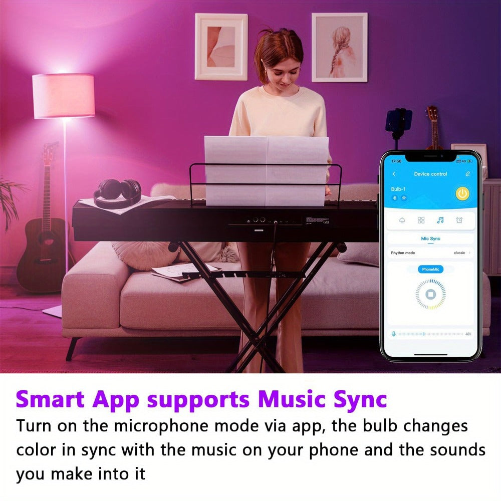 A19 E26 Wi-Fi Smart Light Bulbs with RGB and Tunable White Modes in Six-, Eight- or Ten-Bulb Packs