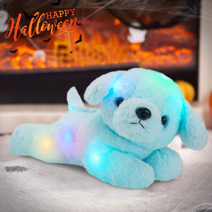 Plush Toy – Blue Puppy with Light-Up Body and Music for Colorful Interactive Room Display and Gifting
