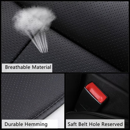 Car Seat Cover Front Cushion with PU Leather, Bamboo Charcoal Strips and 21.5 x 20.5 Inch Size