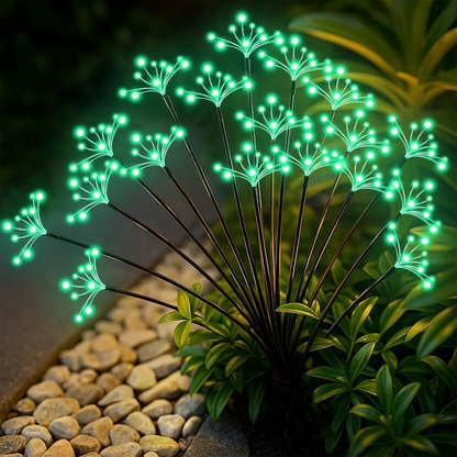 Solar Garden Lights Outdoor 4 Pack Twinkling Swaying Firework LED Stake Lights 2 Modes – Decorative Solar Path Lights for Yard Patio Flowerbed Camping Christmas Party Decor