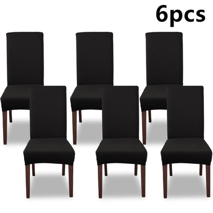 Chair Cover Set of 4 or 6 Stretch Milk-Fiber Dining Slipcovers in Eight Available Color Choices