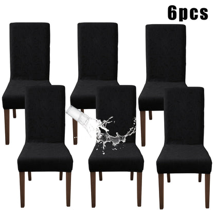 Stretch Dining Chair Covers Set of 4/6 - Plant Print Slipcovers for Dining Room Kitchen Chairs, Elastic Parsons Chair Protector, Home Decor
