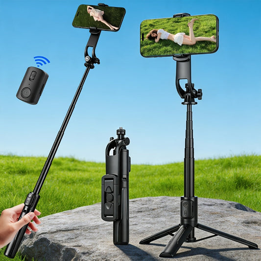 40 Inch Bluetooth Selfie Stick Tripod with Wireless Remote & 360° Rotation – 2-in-1 Extendable Phone Stand Compatible with iPhone 16 15 14 13 12 11 Android Smartphones for Vlog Travel Photography