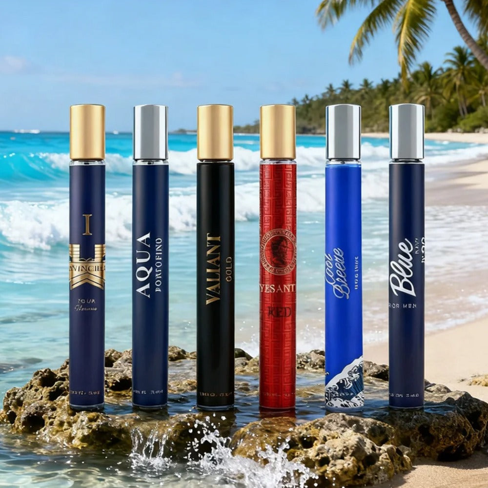 Eau de Toilette Six-Piece Men’s Fragrance Spray Set with 35ml Bottles in Mixed Color Boxes