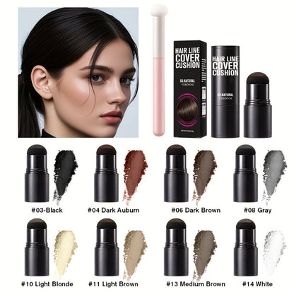 Root Touch Up Powder Stick with Brush — Instant Hair Root Concealer & Eyebrow Filler | Concentrated Paste Formula for Targeted Gray Coverage | 8 Shades for Women & Men All Hair Types