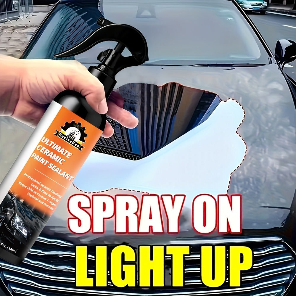 Nano Ceramic Paint Sealant 200ml - Car Ceramic Coating, Paint Restorer & Polish for Long-Lasting Gloss and Paint Protection
