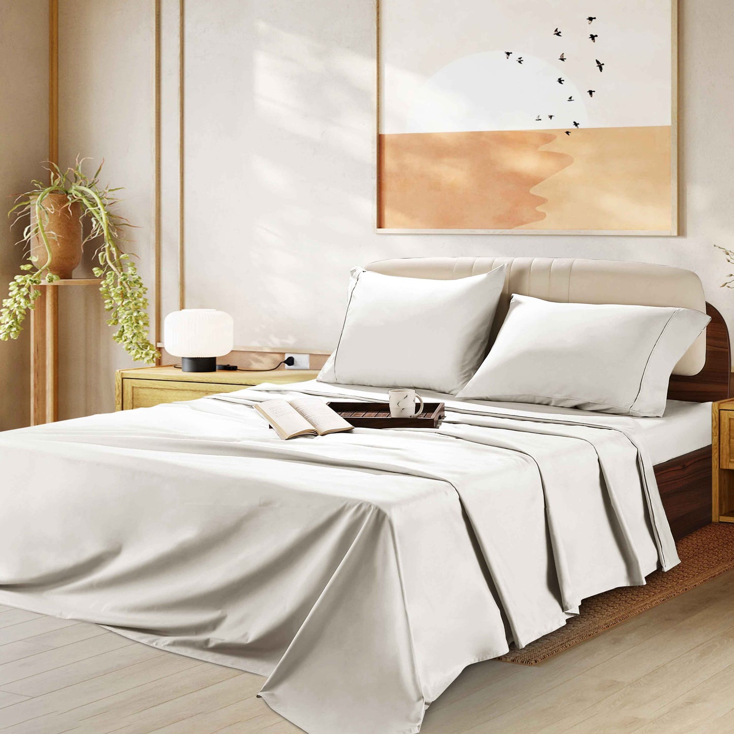 1000 Thread Count Egyptian Cotton Sheet Set with 16-Inch Deep Pocket in Twin, Full, Queen and King Sizes