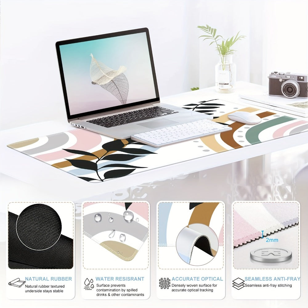 XXL Gaming Desk Mat & Mouse Pad Wrist Rest Set 4-in-1 Bundle – Keyboard Wrist Rest, Mouse Wrist Rest & Coaster, Ergonomic Home Office Computer Desk Pad