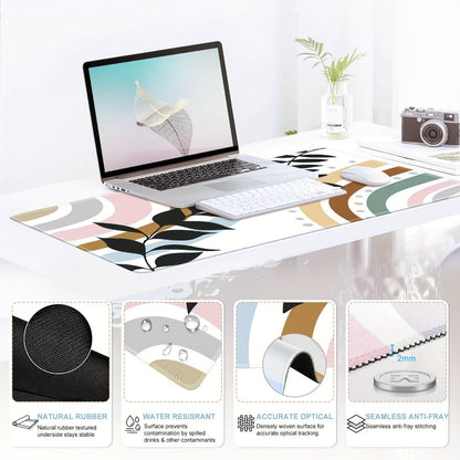 XXL Gaming Desk Mat & Mouse Pad Wrist Rest Set 4-in-1 Bundle – Keyboard Wrist Rest, Mouse Wrist Rest & Coaster, Ergonomic Home Office Computer Desk Pad