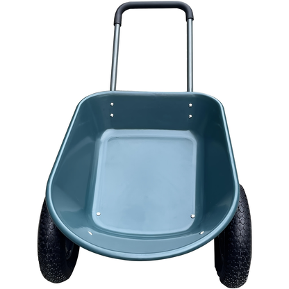 Utility Wagon 1200 lbs Heavy-Duty Poly Bed Steel Frame Dump Cart with Built-in Stand, Towable Wheelbarrow for Garden, Farm & Landscaping