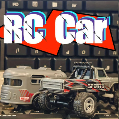 Mini Remote Control Pickup Truck with Detachable Trailer, Five Color Options and Spring Suspension