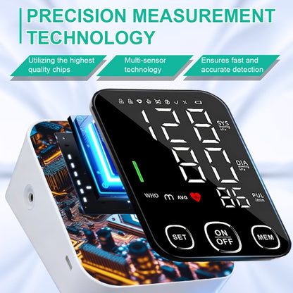 Blood Pressure Monitor Upper-Arm Device with 8.7-16.5 Inch Cuff, 4.5-Inch Backlit Display, Voice and 2 x 99 Memory