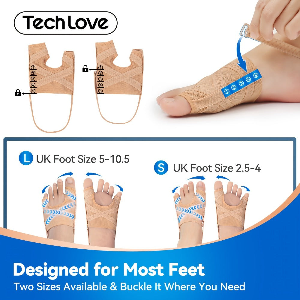 Adjustable Toe Separator Splint in Small or Large Sizes for Left or Right Foot, Two Checkout Options