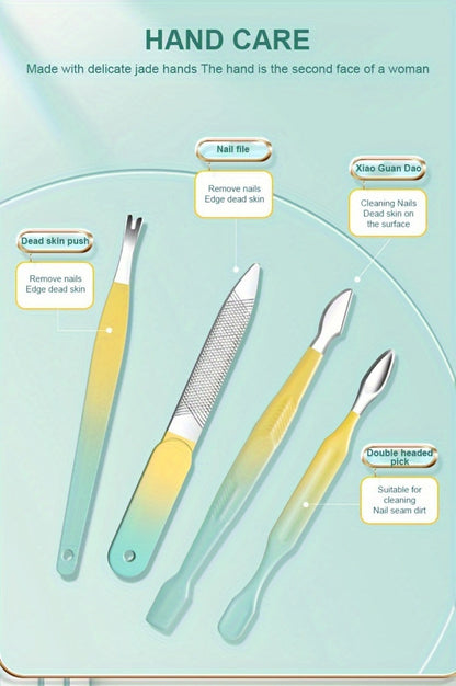 Manicure Pedicure Set 18 In 1 Professional Nail Clipper Kit - Stainless Steel Toe Nail Clippers Nail File Cuticle Pusher Cuticle Trimmer Portable Travel Case Nail Care Tools Gift for Women Men Seniors Family