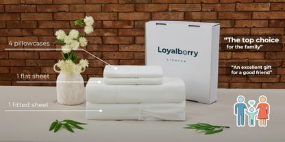 Bed Sheet Set Soft Breathable Cooling Microfiber Fitted & Flat Sheets with Deep Pockets – Wrinkle Free Hotel Luxury Bedding in Multiple Colors & Sizes